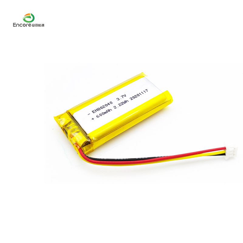 3.7v 600mah 2.22wh Li-ion batareya