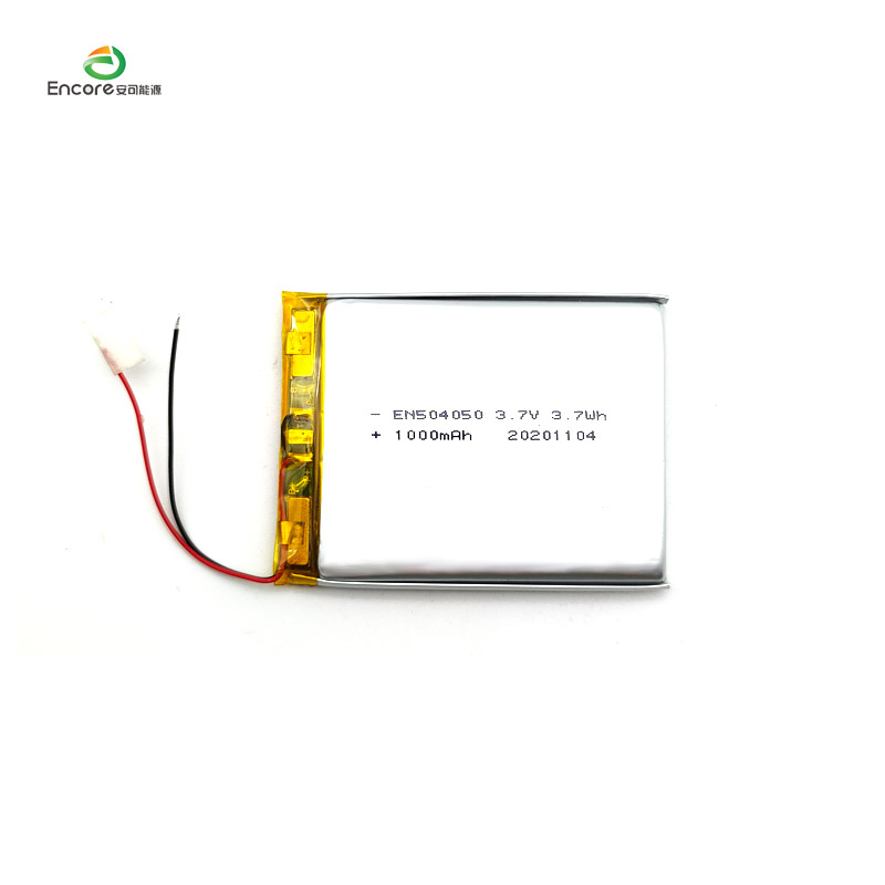 UL ilə portativ mübadilə cihazı üçün 504050 3.7v 1000mah lipo JST birləşdiricisi litium polimer batareya